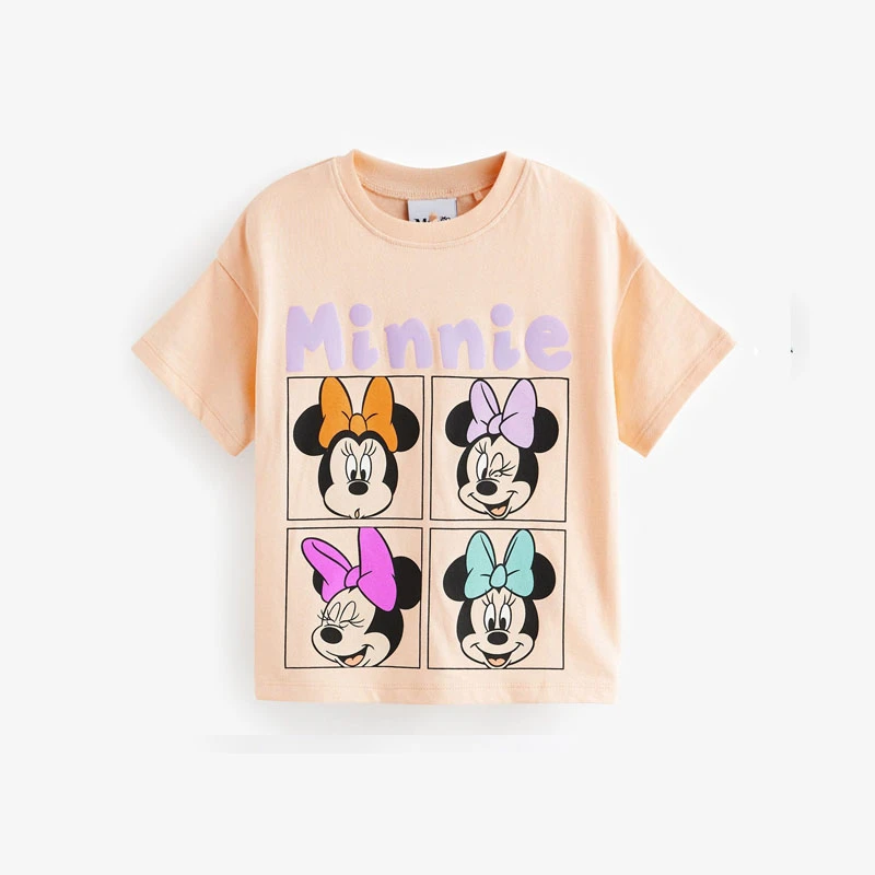 Camiseta estampada infantil Disney de algodón puro para niñas - imagen 3