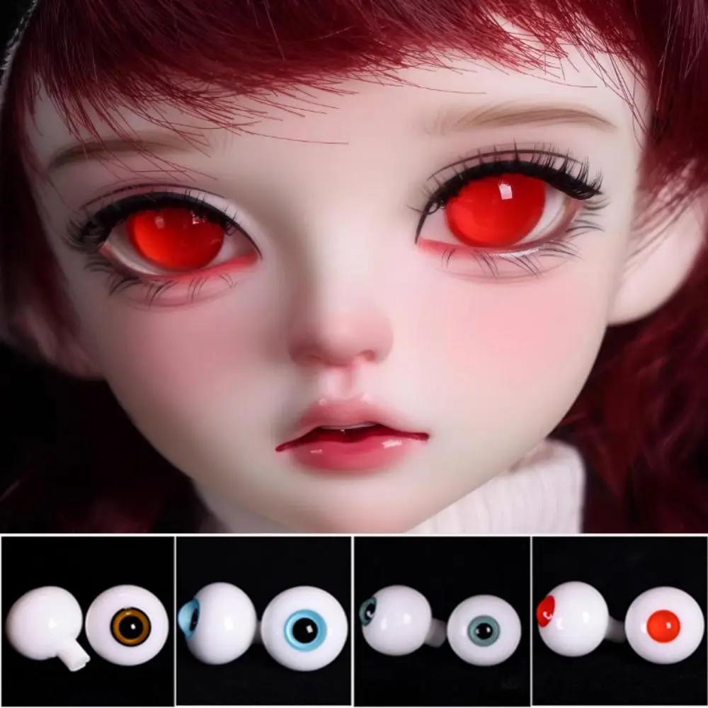 Ojos de cristal para muñecas BJD, colores marrón, rojo y azul - imagen 4