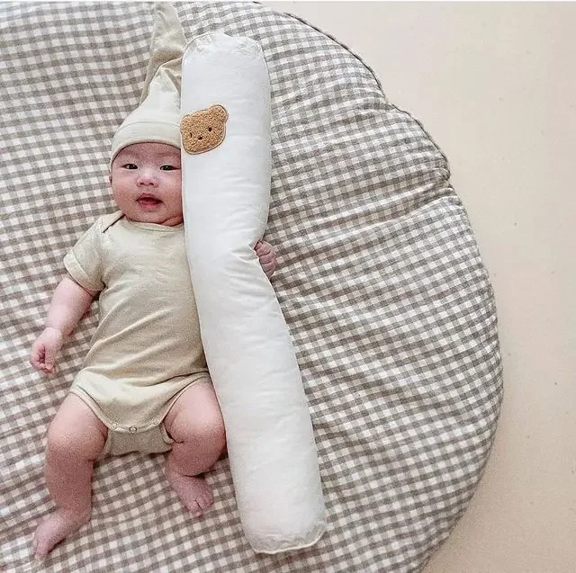 Protector de cuna acolchado cilíndrico coreano para recién nacido - imagen 2