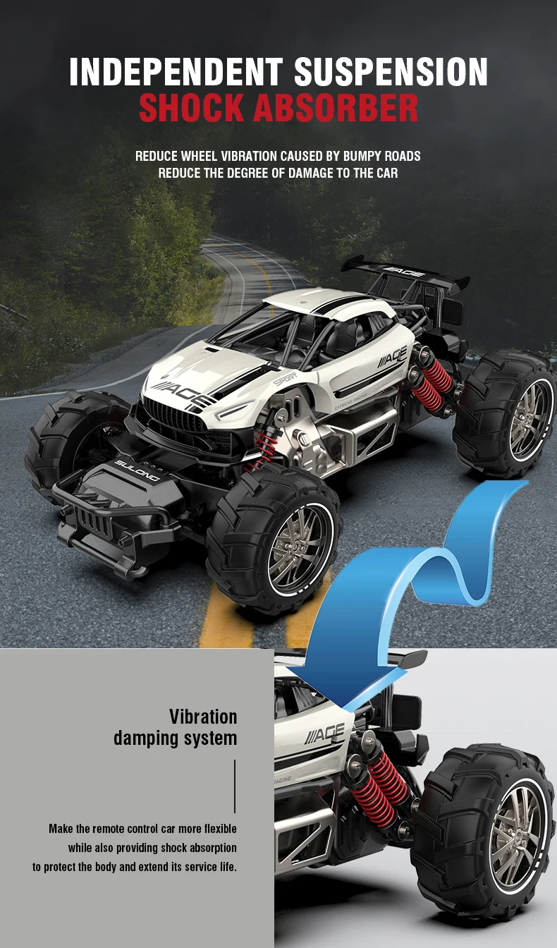 Coche RC en hierba