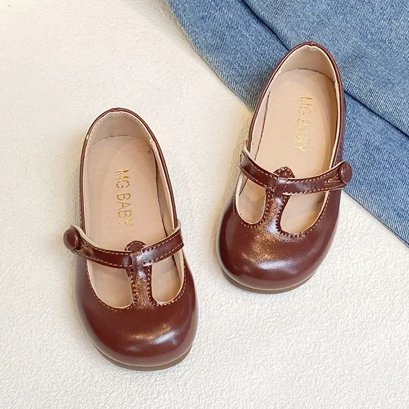 Zapatos de cuero infantiles informales con cordones - imagen 3