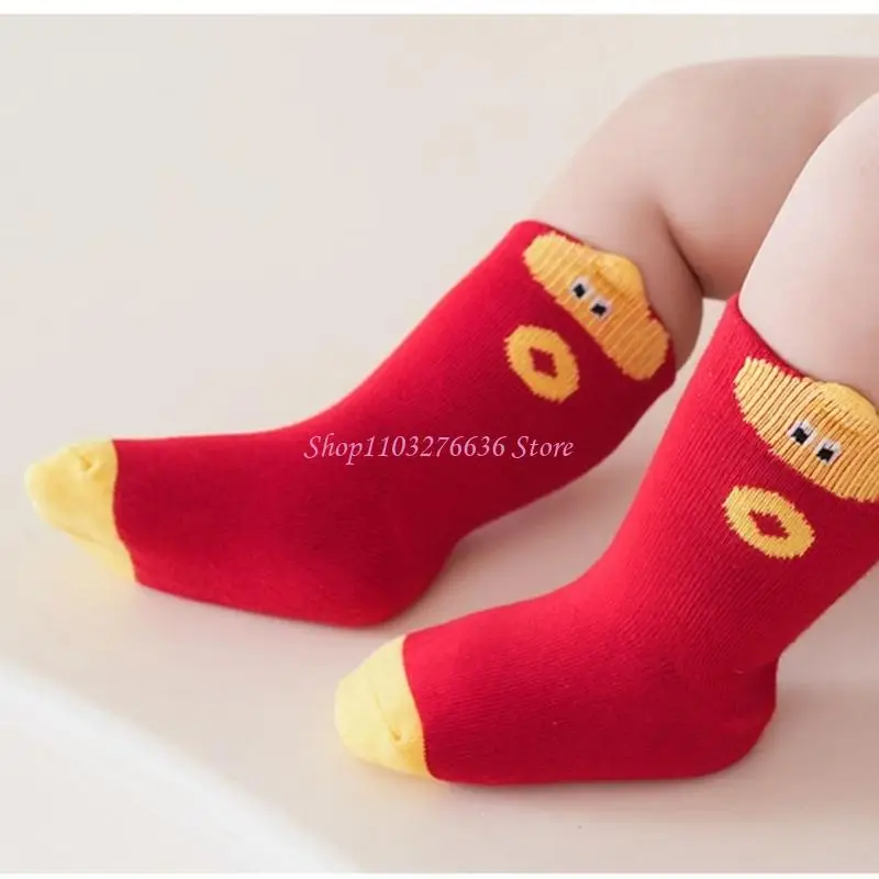 Calcetines de bebé de algodón con estampados para recién nacidos - imagen 4