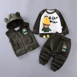 Conjunto de lana para bebé cálido de invierno con capucha