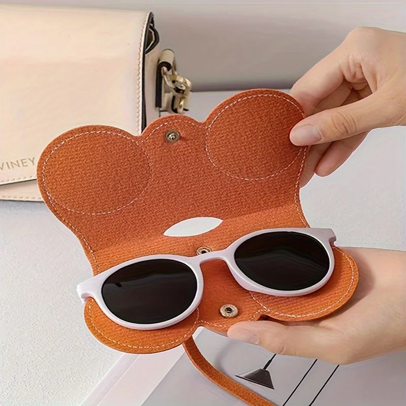 Funda para gafas retro con clip y piel sintética protectora - imagen 2