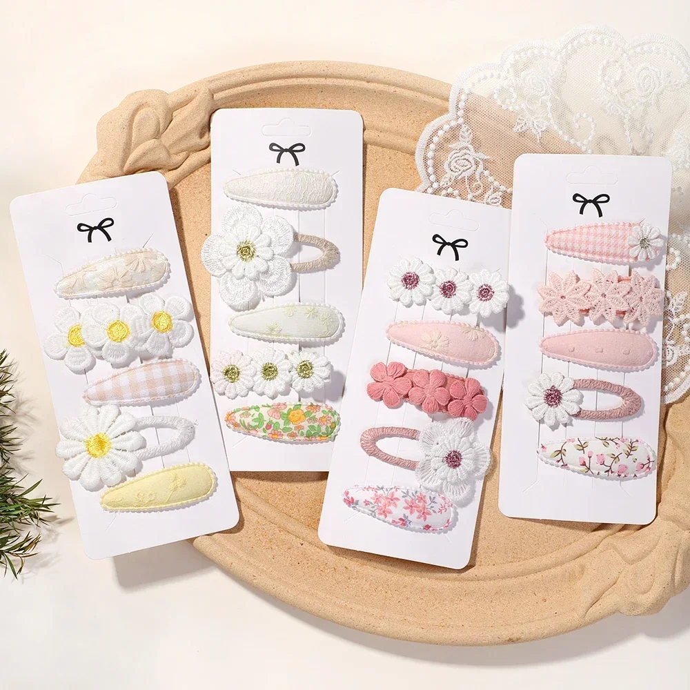 Pinzas para el pelo de bebé con flores estampadas - imagen 4