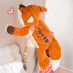 Peluche zorro kawaii suave para bebé, animal almohada decorativa