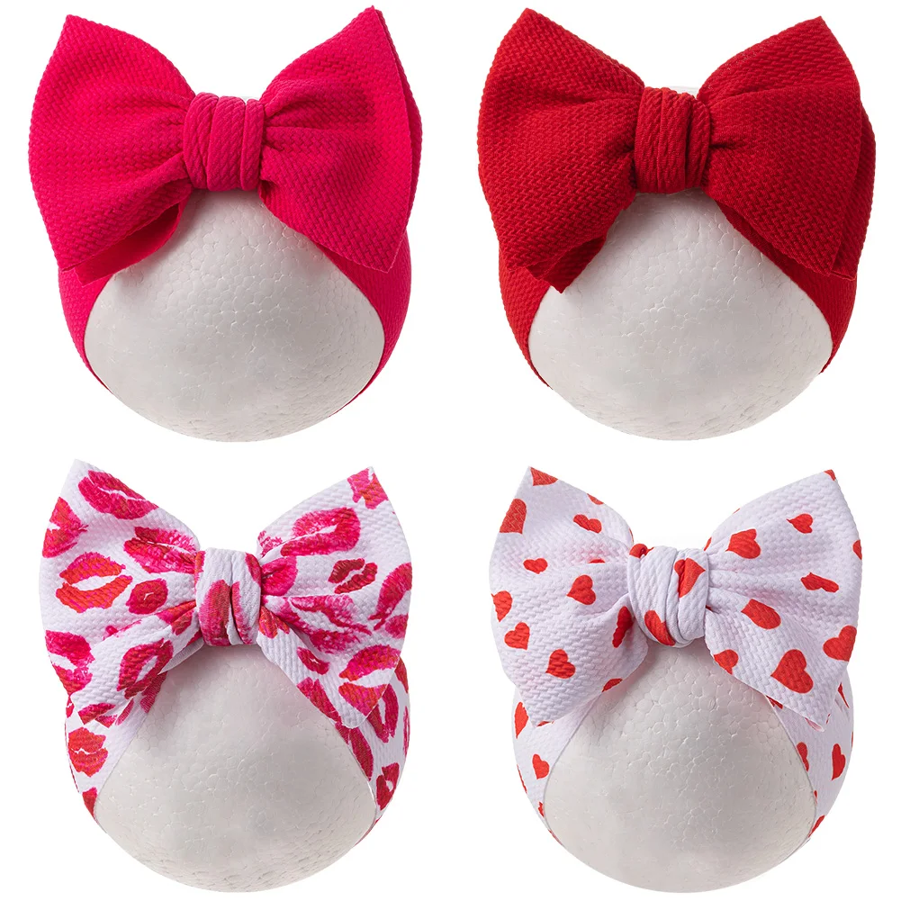 Diademas bebé San Valentín con corazones, labios y lazos para regalo - imagen 5