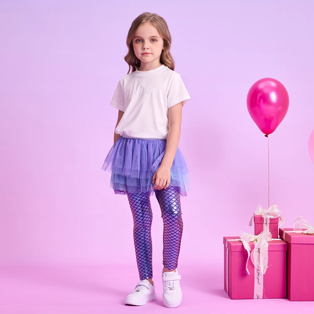 Dxton Mallas con falda de tul para niña – Tutú fiesta - imagen 2