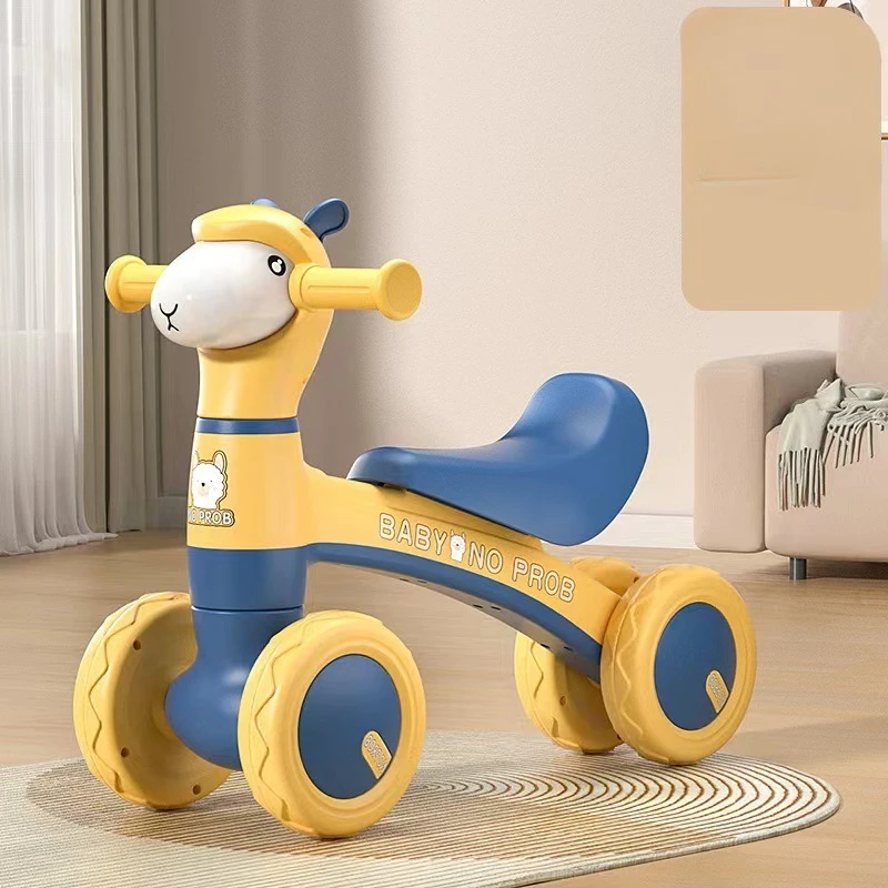Bicicleta de equilibrio antivuelco para bebés sin pedales de 4 ruedas - imagen 3