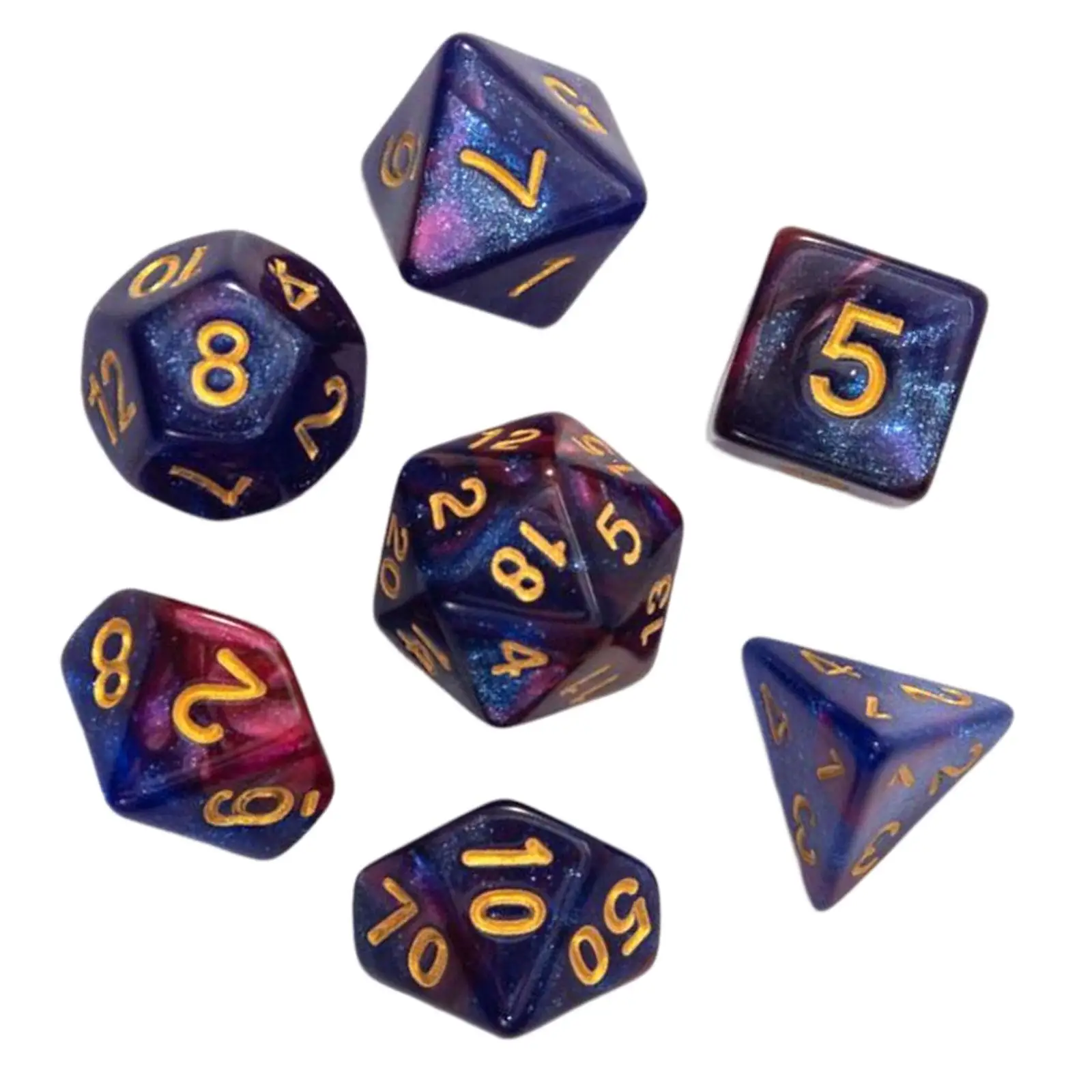 Dados poliédricos acrílicos de colores para juegos de mesa - imagen 4