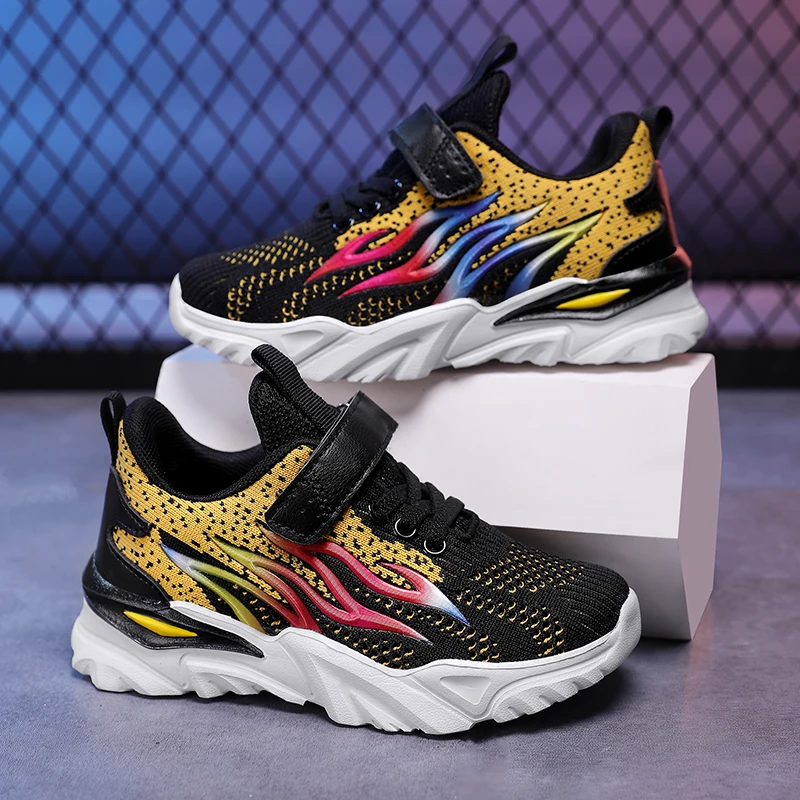 Zapatillas deportivas infantiles de cuero PU para correr al aire libre