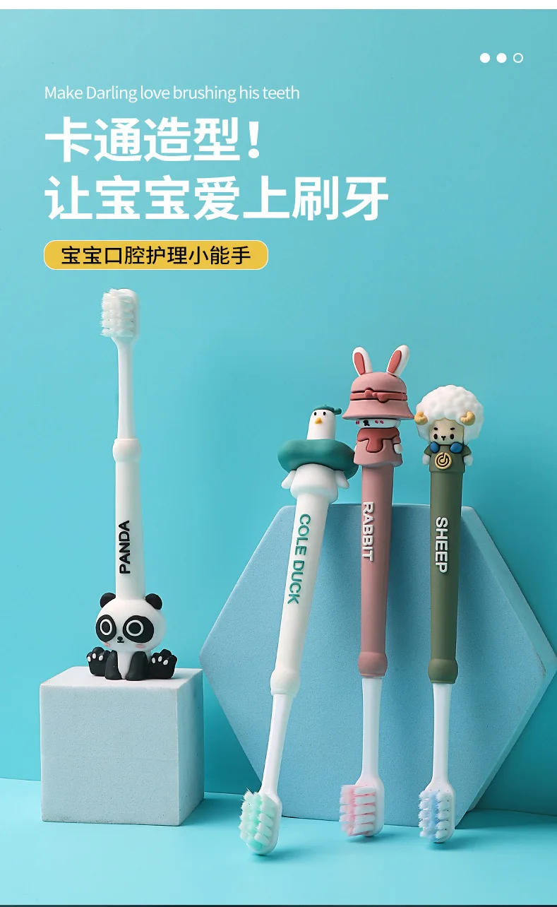 Cepillo de dientes para niños con cerdas suaves detalle