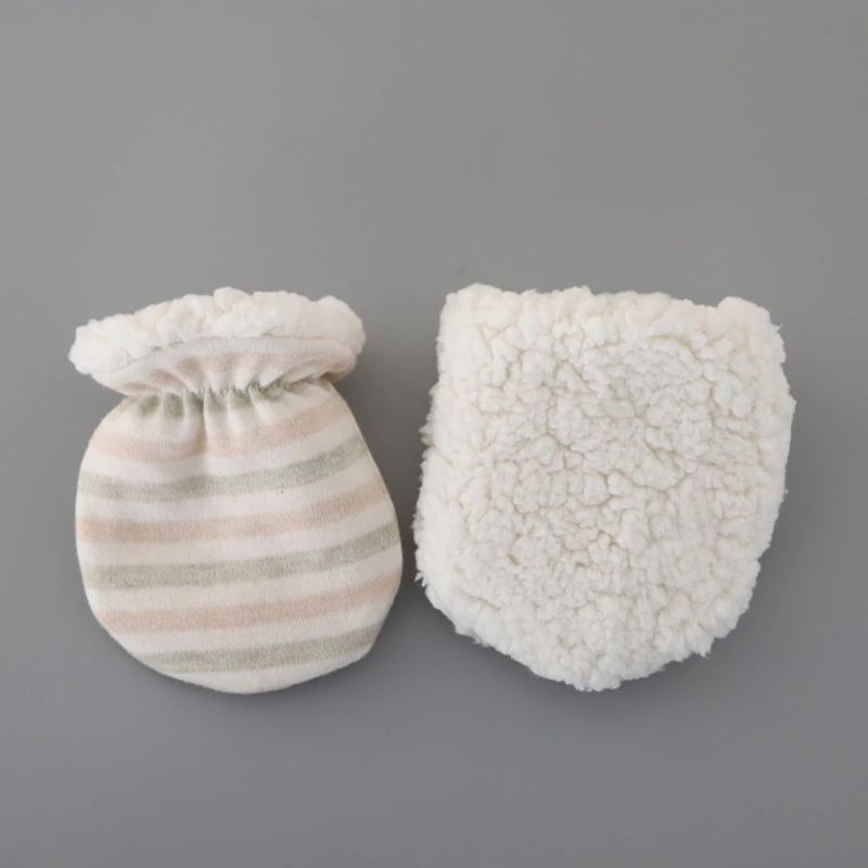 Guantes antiarañazos de invierno para bebé recién nacido – Algodón suave - imagen 3