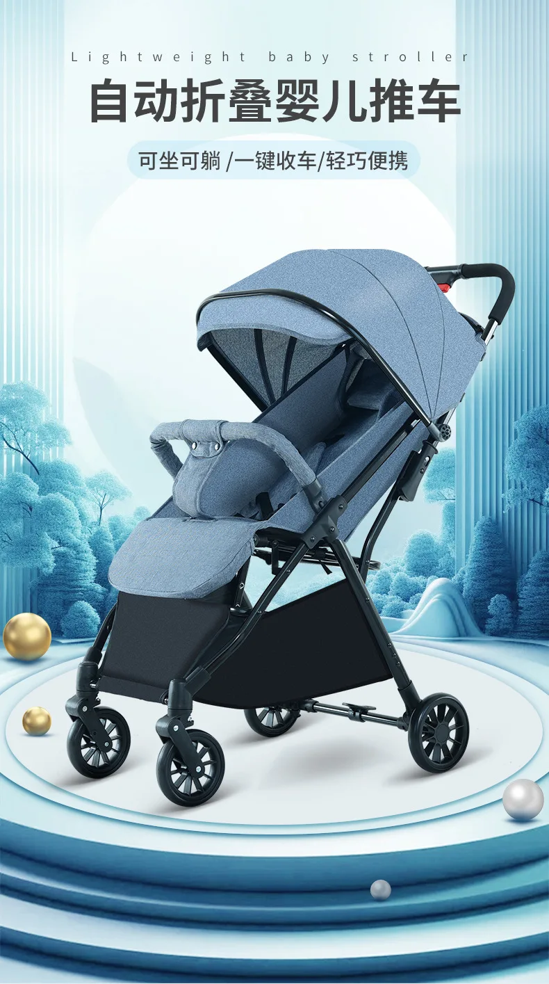 Cochecito plegable con asiento