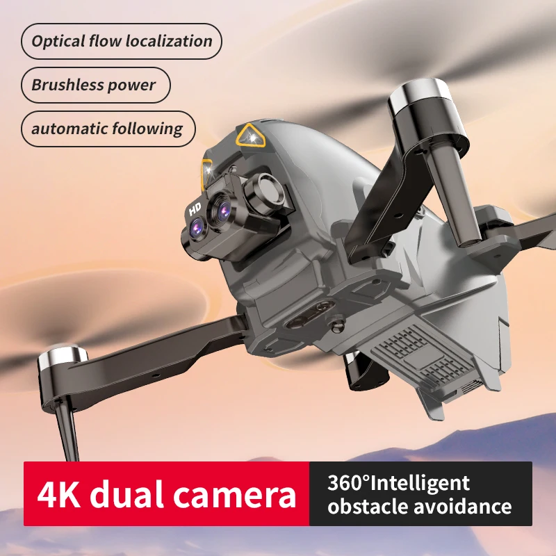 Dron 4K teledirigido con cámara dual HD y evitación de obstáculos - imagen 4