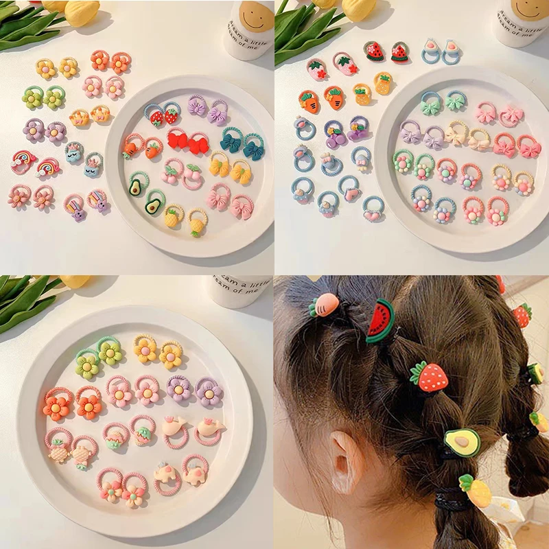 Accesorios para el cabello infantiles con pinzas y diademas elásticas - imagen 3