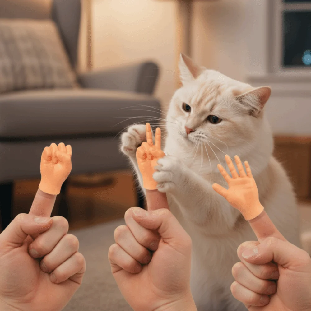 Juguete para gatos: marionetas de dedo resistentes a mordeduras - imagen 3