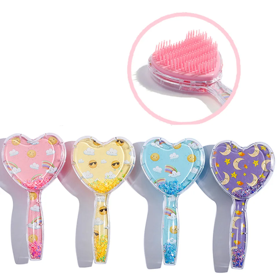 Peine antienredos para niñas con forma de corazón y unicornio - imagen 2