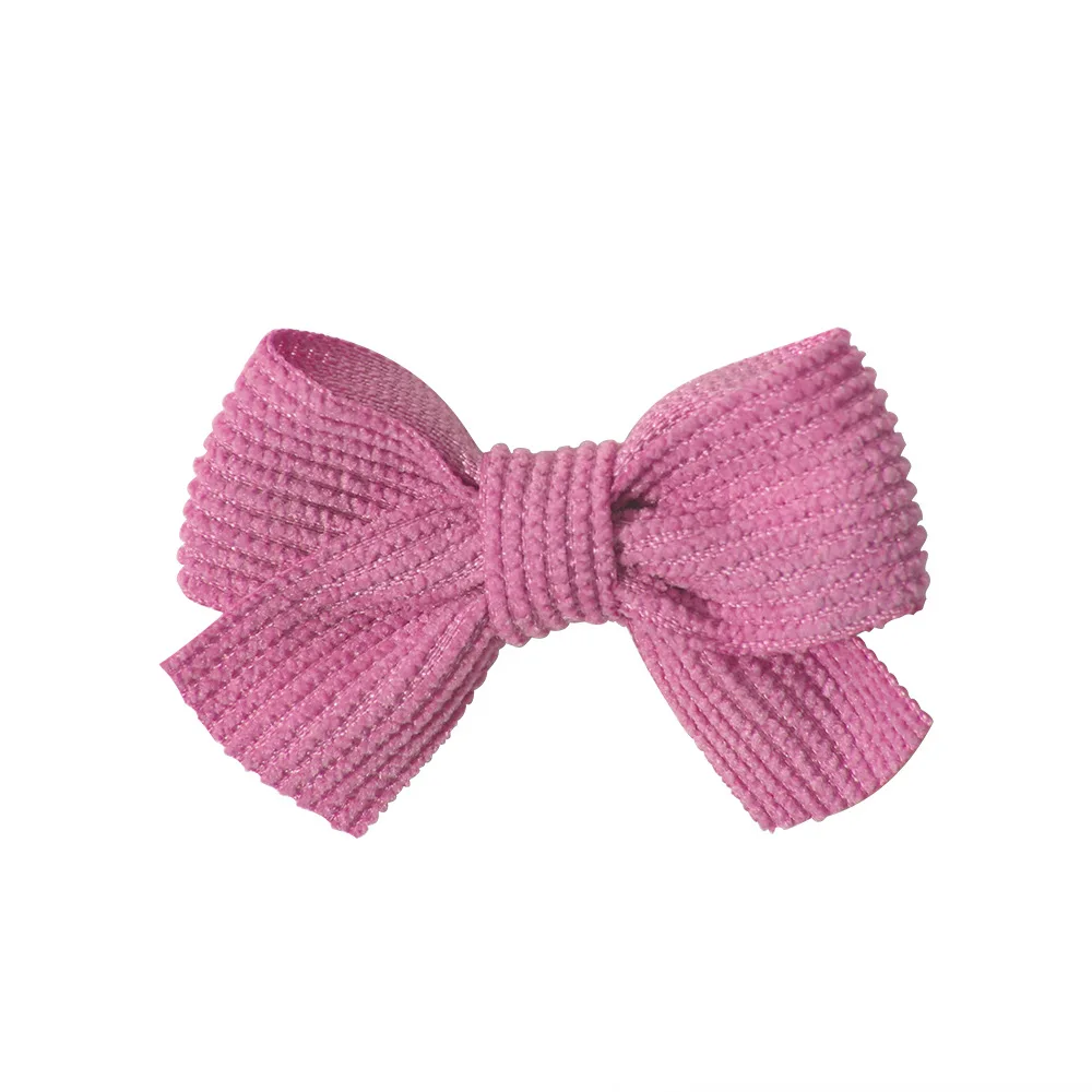 Pinza de pelo de color sólido con lazo a cuadros