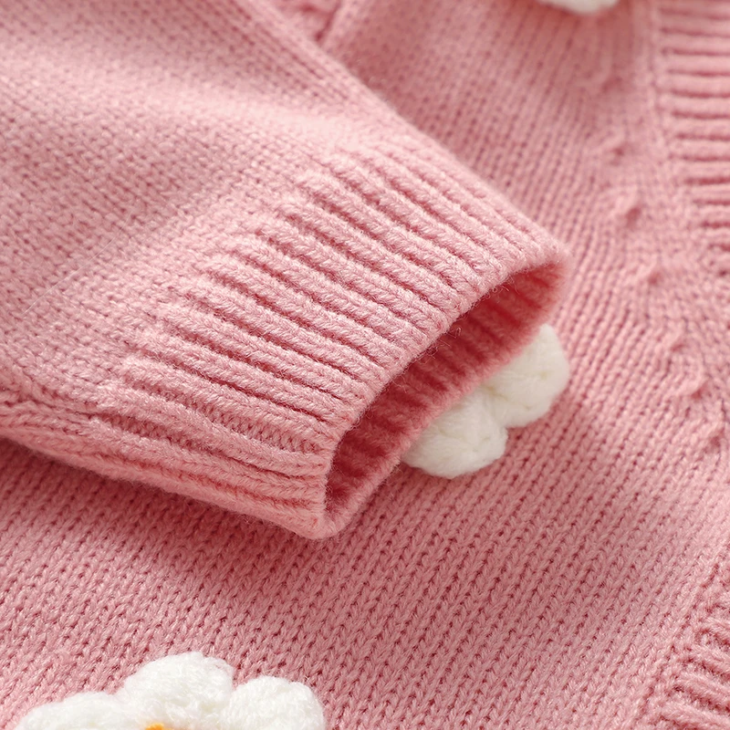 Jersey de punto bebé cuello en V manga larga para otoño - imagen 3
