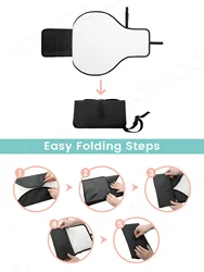 Cambiador portátil impermeable para bebé con bolsillos de viaje