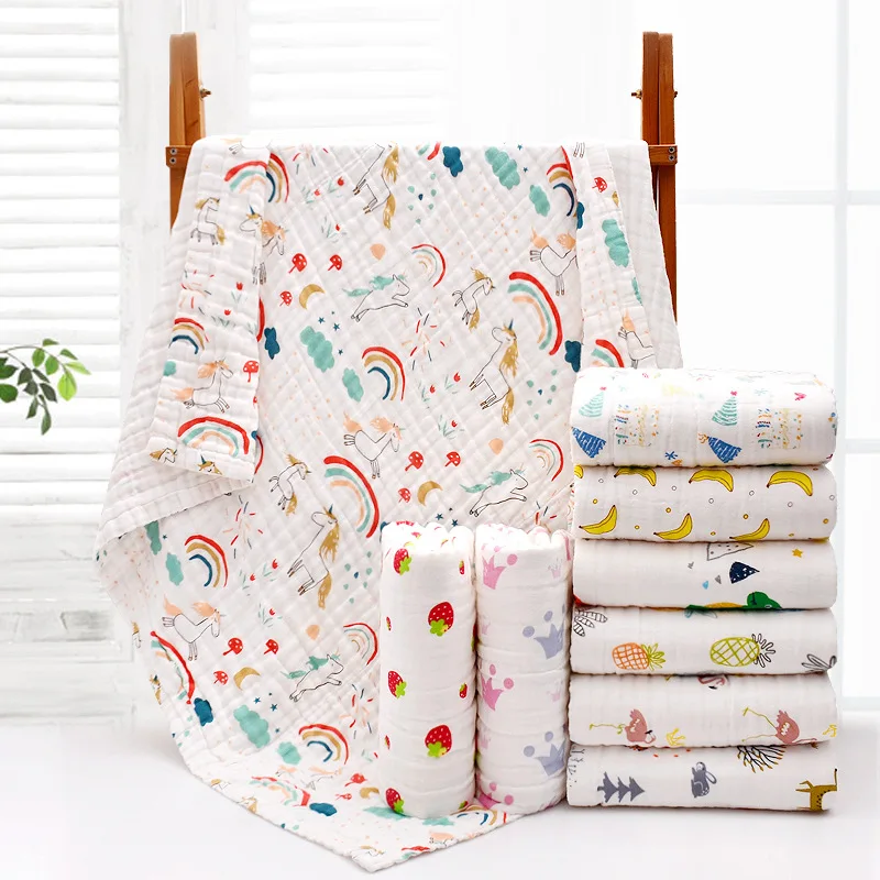 Toalla baño bebé algodón – Manta envolvente suave 4 capas - imagen 5