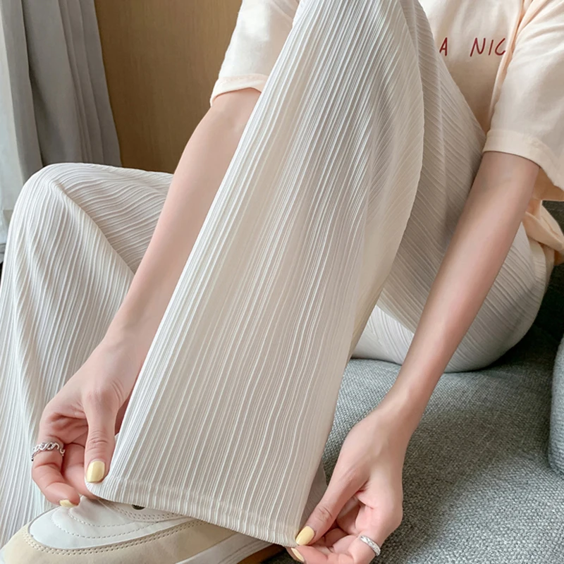Pantalón premamá de verano pernera ancha con cintura elástica - imagen 2