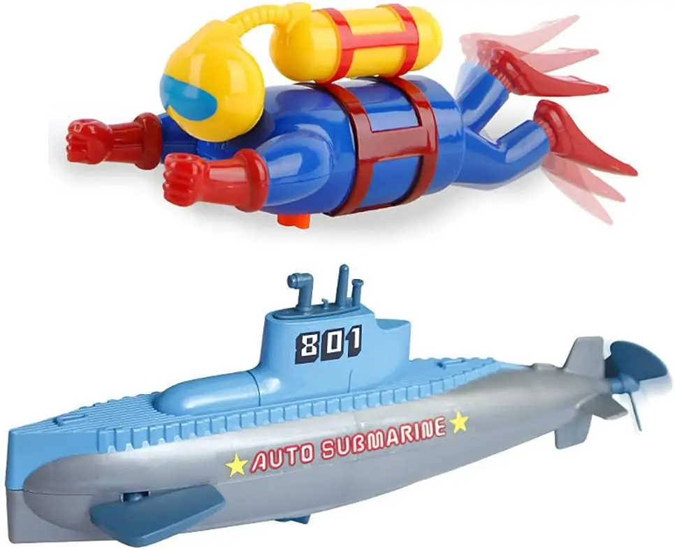 Juguete de baño submarino con cuerda y buceo para bebé