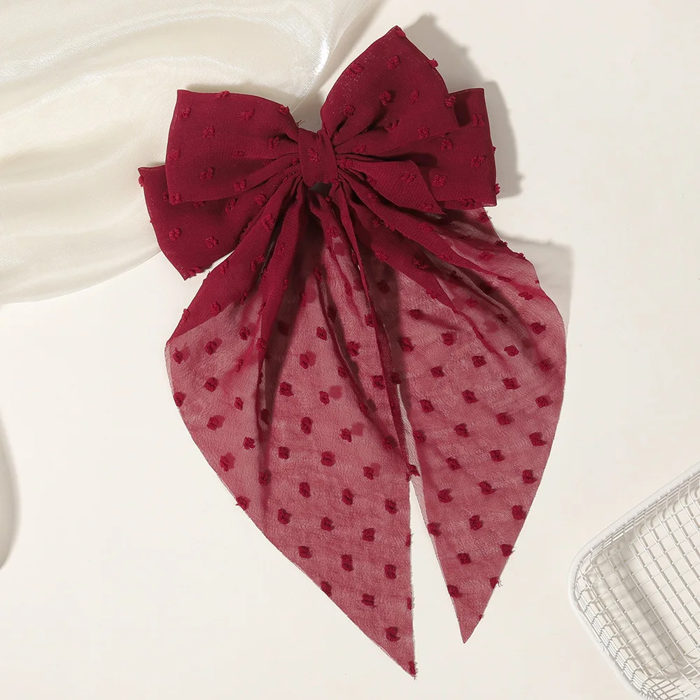 Pasador pelo tipo pico pato lazo encaje para niñas estilo hada - imagen 5