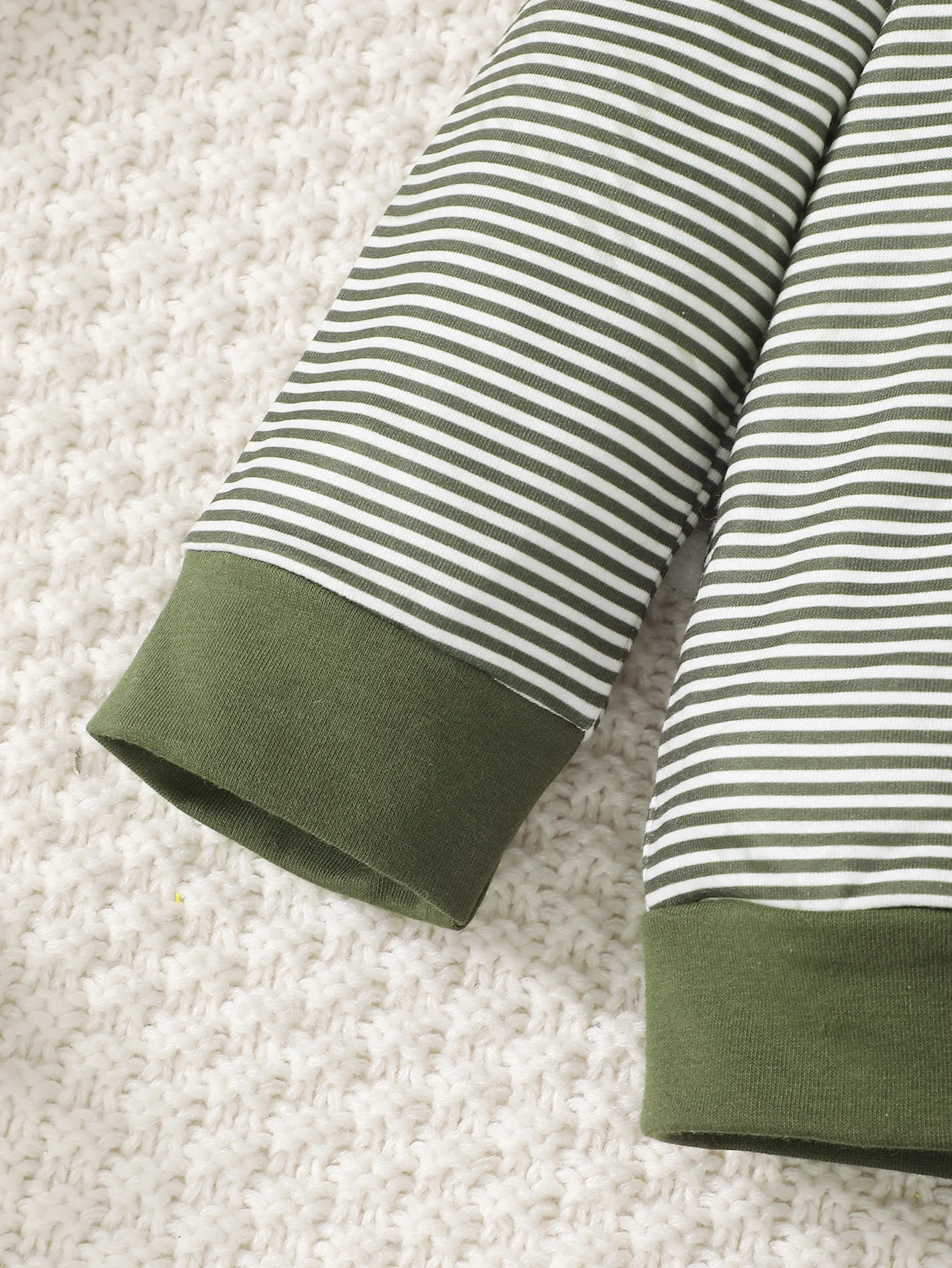 Conjunto bebé de manga larga a rayas con lazo – Primavera 0-3 años - imagen 2