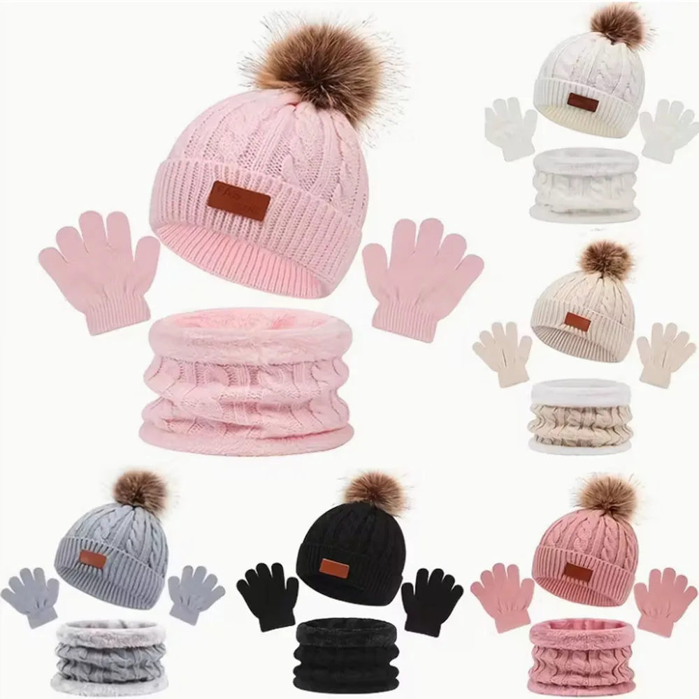 Gorro de invierno para niños con orejeras y pompón - suave y cálido