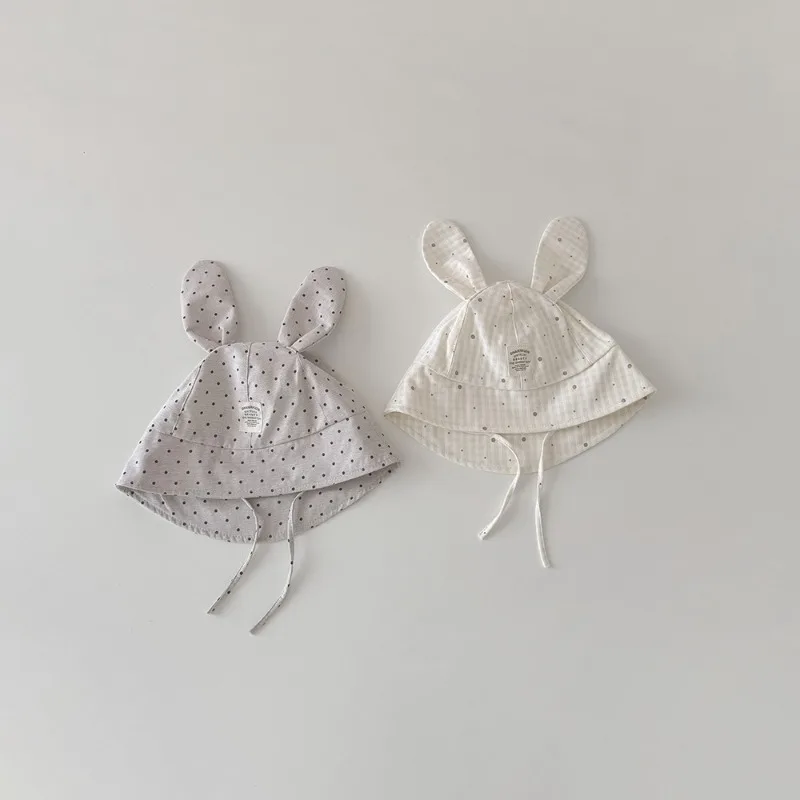 Sombrero de pescador infantil con orejas de conejo y lazos ajustables - imagen 4
