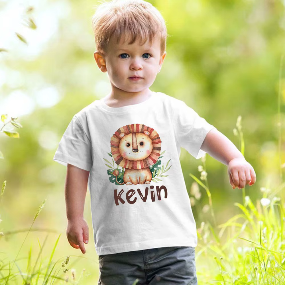 Camiseta cumpleaños personalizada con animales Safari – Nombre - imagen 2