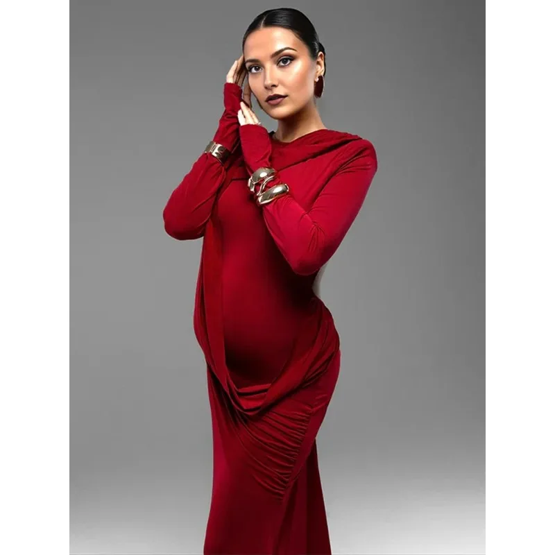 Vestido de maternidad cruzado para sesión de fotos – espalda abierta - imagen 3