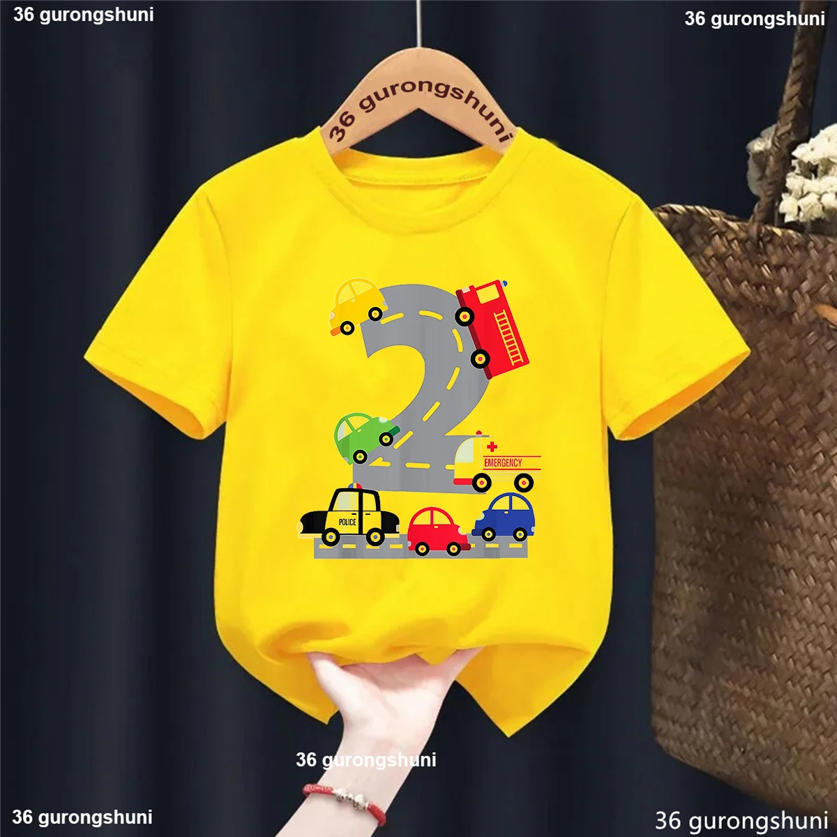 Camiseta manga corta verano con estampado gráfico de tractor - imagen 2