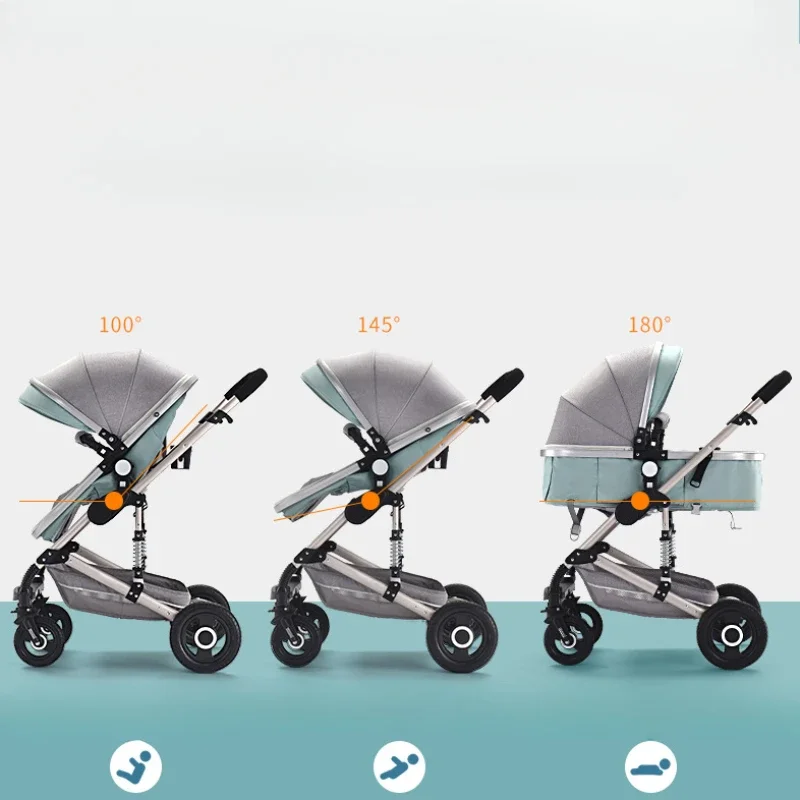 Cochecito bebé compacto reversible para recién nacido con asiento - imagen 3