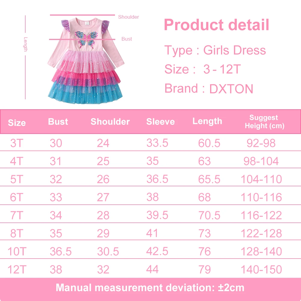 Vestido de princesa con lentejuelas y mariposas en color rosa