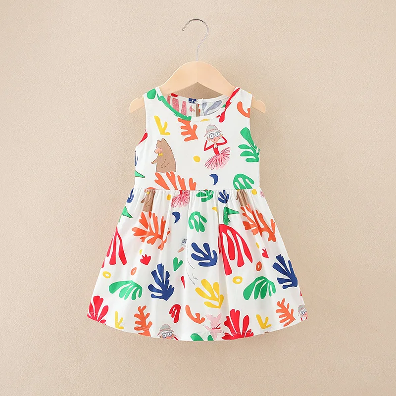 Vestido verano de algodón sin mangas para niña - imagen 2
