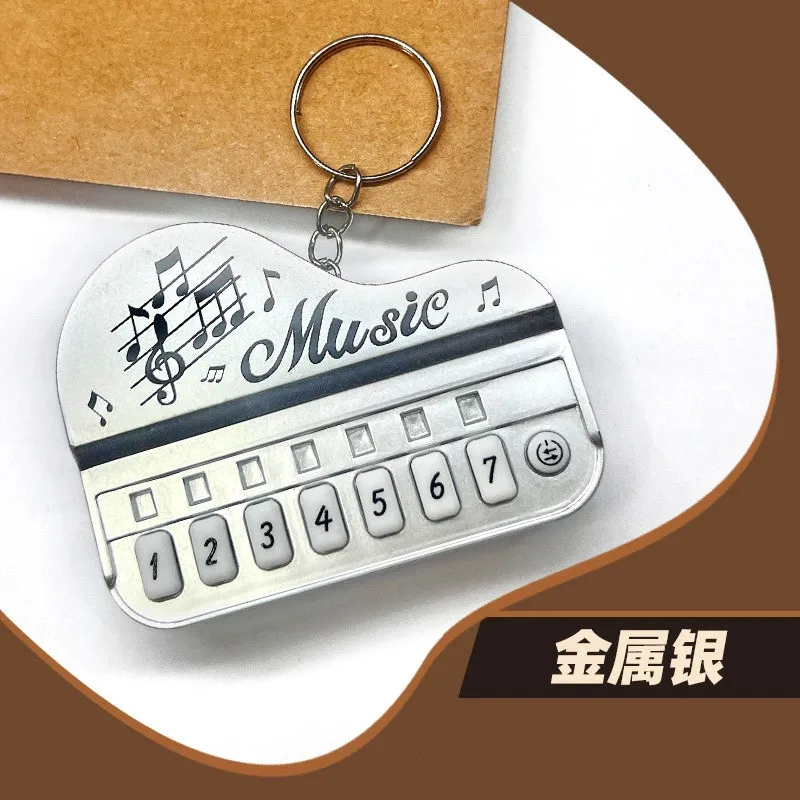 Teclado mini musical para llaves con colgante de piano - imagen 5