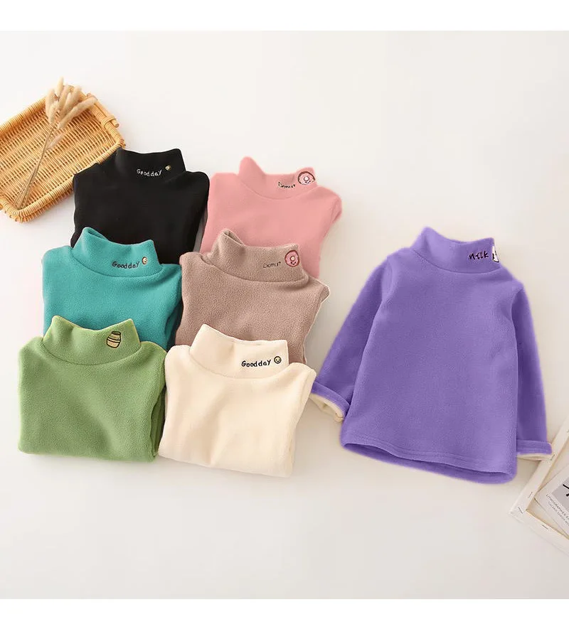 Jersey de cuello alto lana gruesa para niñas, invierno - imagen 3