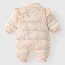 Pelele de invierno para recién nacida – Algodón suave floral