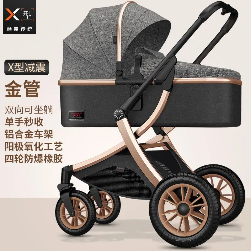 Cochecito reversible para bebé – Plegable con suspensión - imagen 5