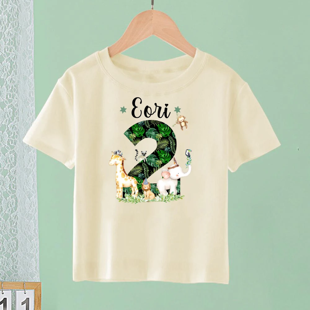 Camiseta personalizada One Two Wild para niño – Regalo cumpleaños