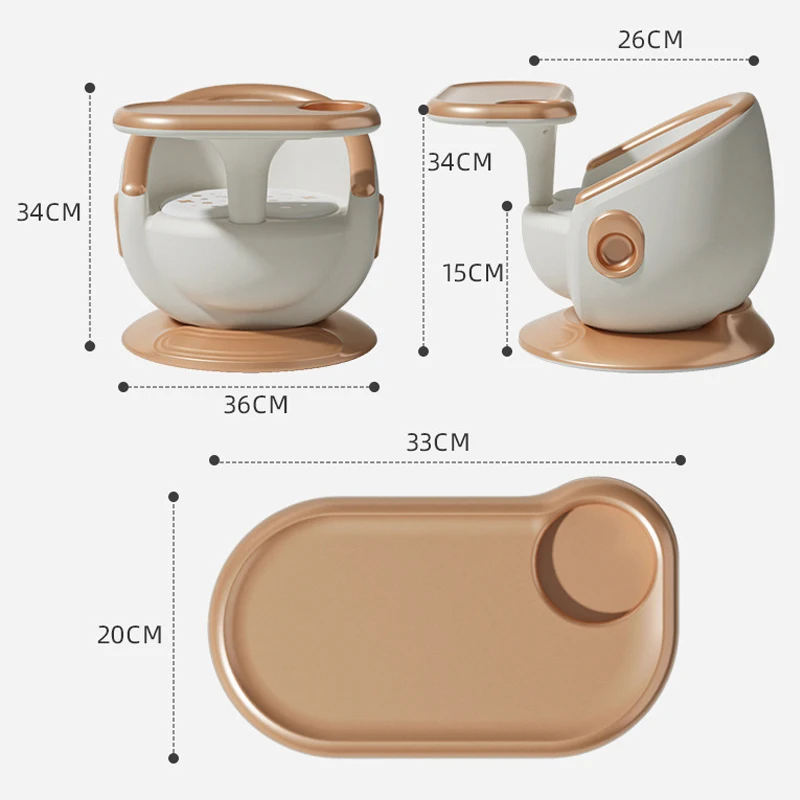 Trona baja desmontable para bebé con respaldo - imagen 2