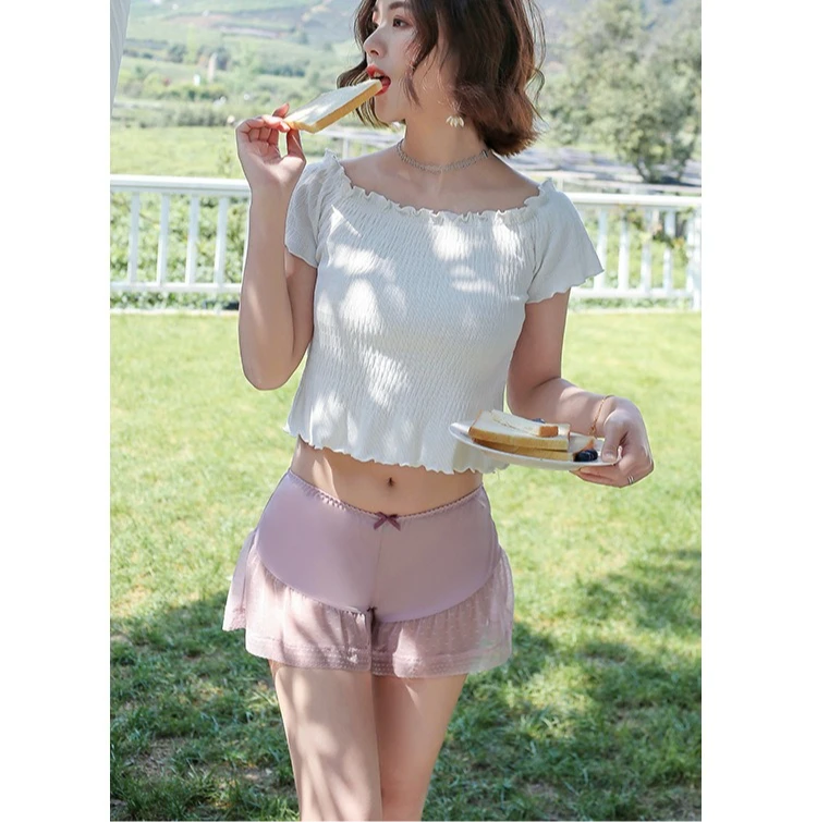 Shorts de seguridad estilo princesa y encaje
