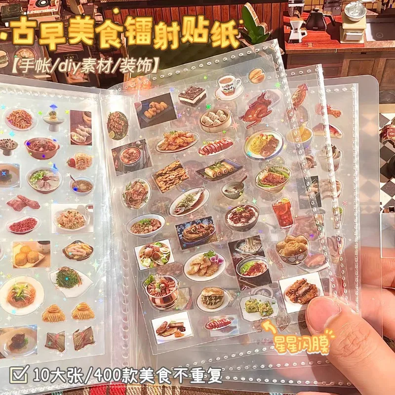 Pegatinas vintage de comida kawaii para manualidades y diarios niños - imagen 3