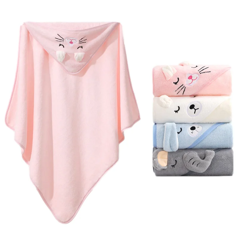 Toalla de baño bebé con capucha animal absorbente suave cómoda - imagen 5