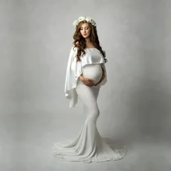 Vestidos de maternidad elásticos largos para sesiones fotográficas