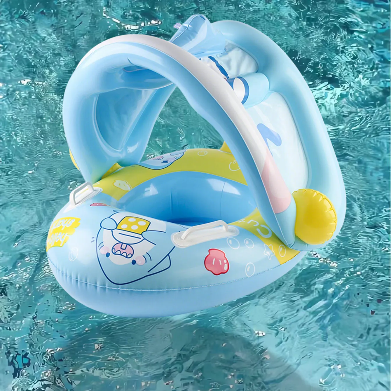 Flotador hinchable para bebé con soporte seguro - imagen 3