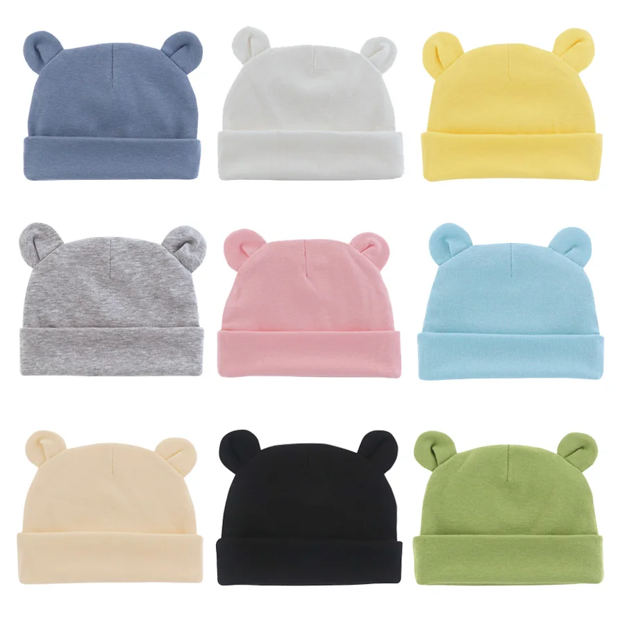 Gorro suave de algodón para recién nacido unisex, fotografía - imagen 2